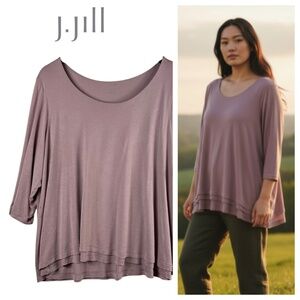 Pure Jill J Jill 2X 18 20 Top Shirt Tunic Elliptical Tee Rose Pink Supersoft